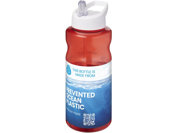 Bidón deportivo H2O Active Eco Big Base 1 litro reciclado Rojo/blanco detalle 7