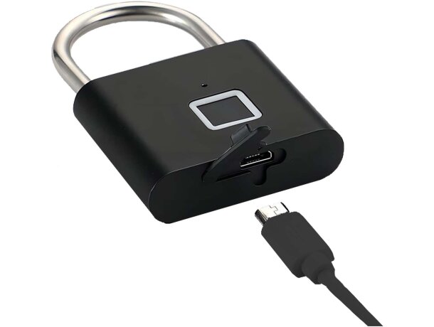 Candado con sensor de huella dactilar SCX.design T11 Negro intenso detalle 4