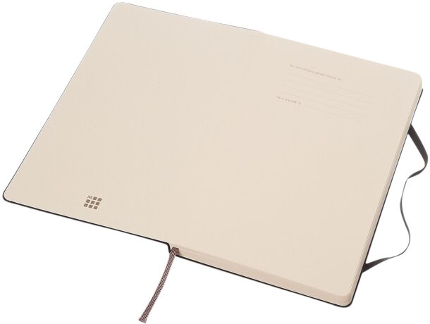 Libreta tapa dura punteada Classic con certificación FSC Negro intenso detalle 3