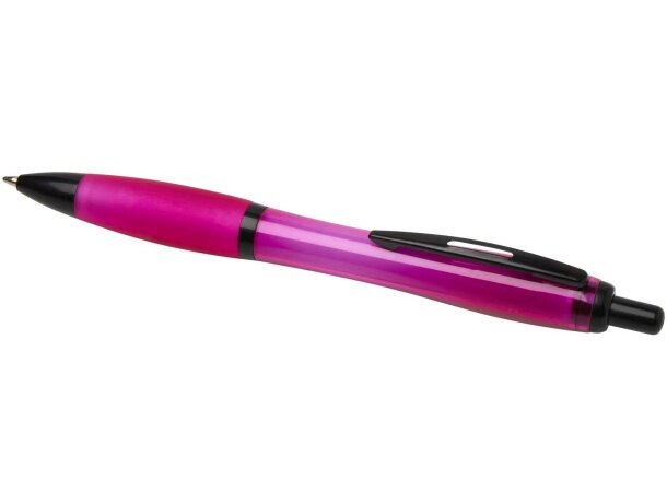Bolígrafo Nash de plástico reciclado certificado RCS Magenta detalle 30