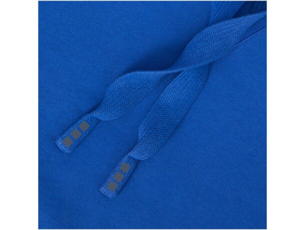 Sudadera con capucha unisex Laguna algodón BCI y poliéster Azul detalle 12