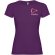 Camiseta mujer manga corta Jamaica Roly 100% algodón entallada Morado detalle 65