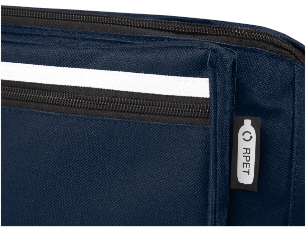 Riñonera Journey en poliéster reciclado certificado GRS Azul marino detalle 12