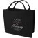 Bolsa tote cuadrada Page algodón y poliéster reciclado 500g Negro intenso detalle 1