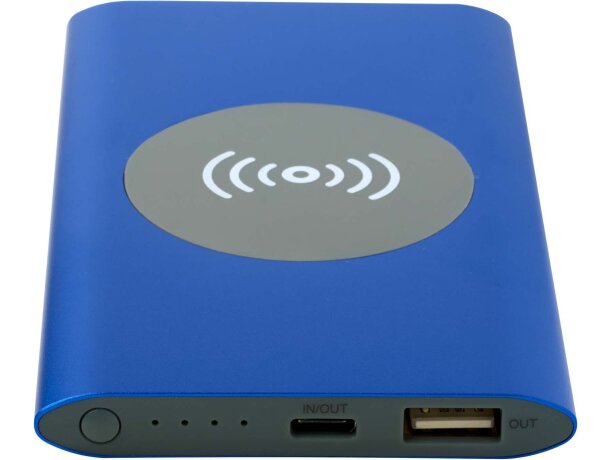 Batería externa inalámbrica Juice aluminio reciclado 4000 mAh Azul real detalle 19