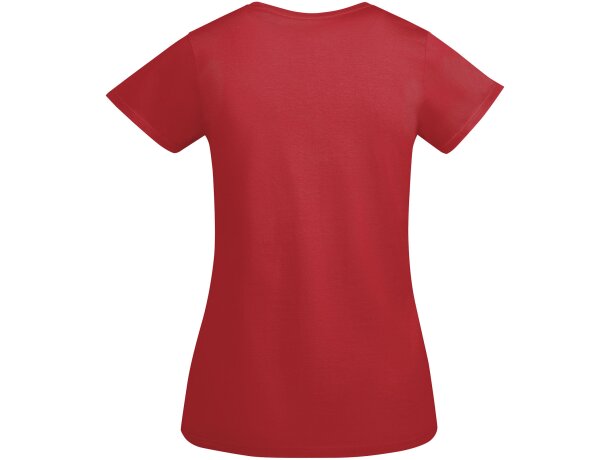 Camiseta mujer algodón orgánico Breda de Roly Rojo detalle 41