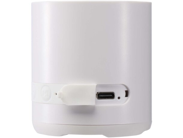 Altavoz inalámbrico Hunor de plástico reciclado con Bluetooth Blanco detalle 14