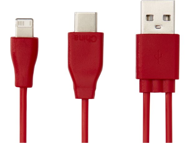 Cable de carga reversible 3 en 1 Ario Rojo detalle 5