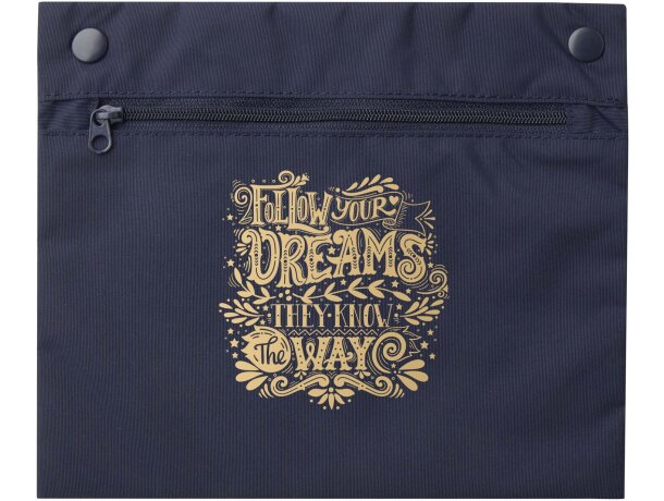 Bolsa tote circular reciclada GRS Kai con código QR Azul marino detalle 5
