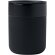 Vaso de cerámica Java 330ml con tapa antiderrames Negro intenso detalle 2
