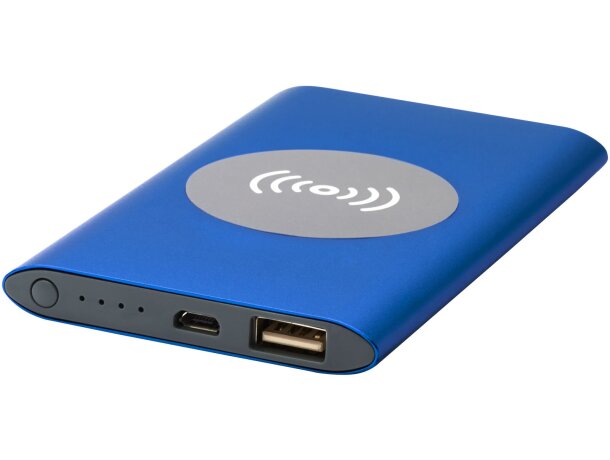 Batería externa inalámbrica Juice de 4000 mAh con aluminio Azul real detalle 12