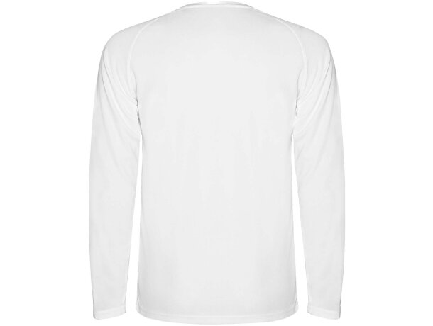 Camiseta deportiva Roly Montecarlo hombre manga larga Blanco detalle 2