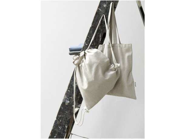 Mochila de cuerdas Aware Pheebs reciclada con rastreador QR Natural detalle 5