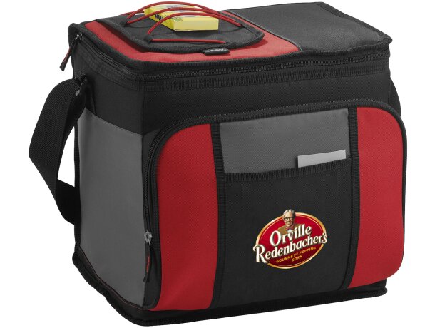 Bolsa isotérmica para 24 latas Rojo/negro intenso/gris detalle 2