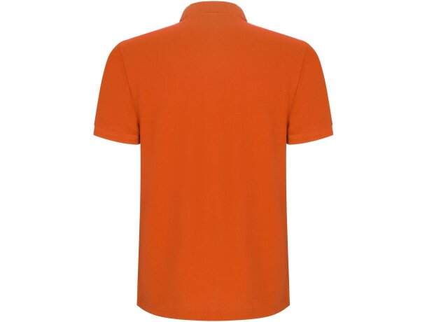 Polo manga corta hombre Pegaso Premium Roly punto piqué Naranja detalle 4