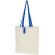 Bolsa Tote plegable de algodón de 100 g/m² Nevada Natural/azul real