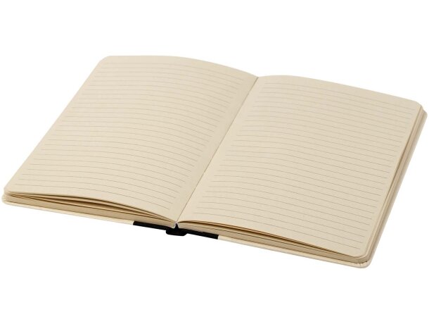 Libreta tapa dura A5 Liliana en rPET y papel caña de azúcar Negro intenso detalle 16