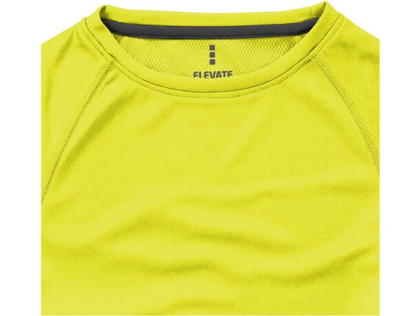 Camiseta de manga corta unisex niagara de Elevate 135 gr Amarillo neón detalle 10