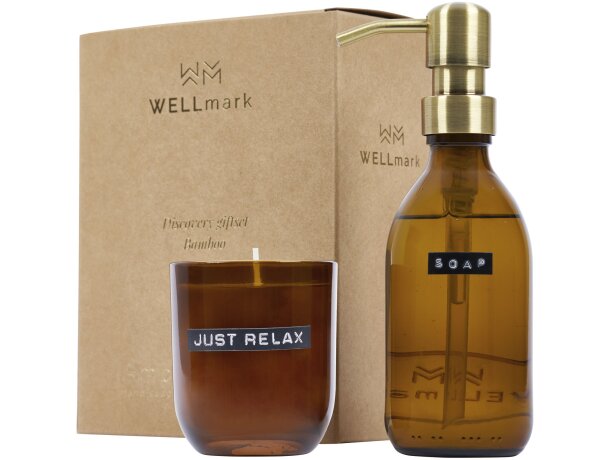 Set regalo Wellmark Discovery dispensador jabón vela perfumada detalle 5