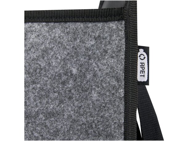 Organizador coche plegable fieltro reciclado certificado GRS Gris medio detalle 5