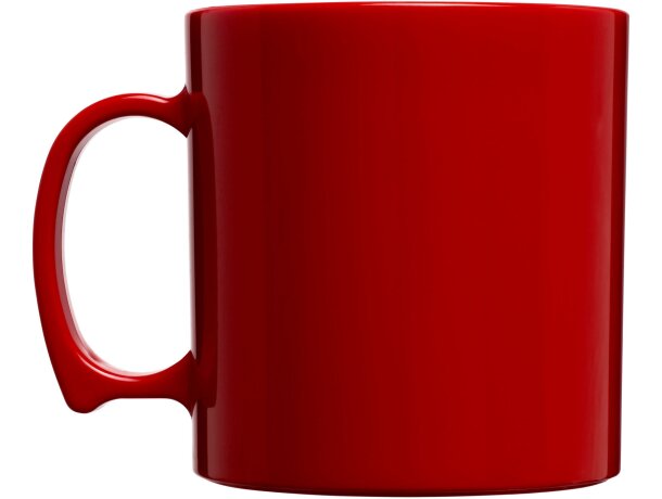 Taza plástico san 300ml con asa integrada personalizable Rojo detalle 12