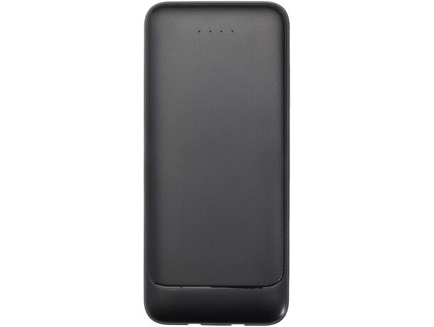 Batería externa Adhil de plástico reciclado 10000 mAh Negro intenso detalle 2