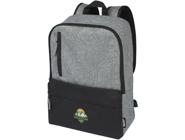 Mochila portátil 15 pulgadas reciclada grs dos tonos reclaim Negro intenso/gris mezcla detalle 1