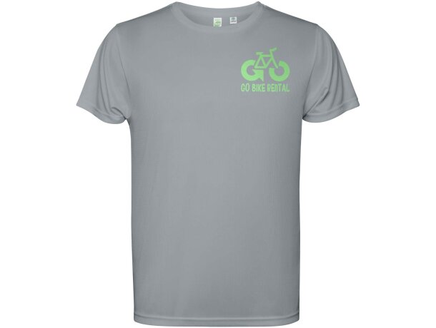 Camiseta técnica hombre Estoril Roly poliéster reciclado Gris detalle 37