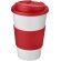 Americano® vaso 350 ml con agarre y tapa antigoteo Blanco/rojo