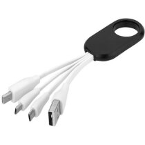 Cable de Carga 4 En 1 Tipo-c "the Troup" personalizado negro intenso