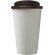 Vaso de plástico con tapa de rosca polipropileno reciclado 350ml Blanco/marrón detalle 2