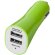 Adaptador doble para coche con usb verde claro economico