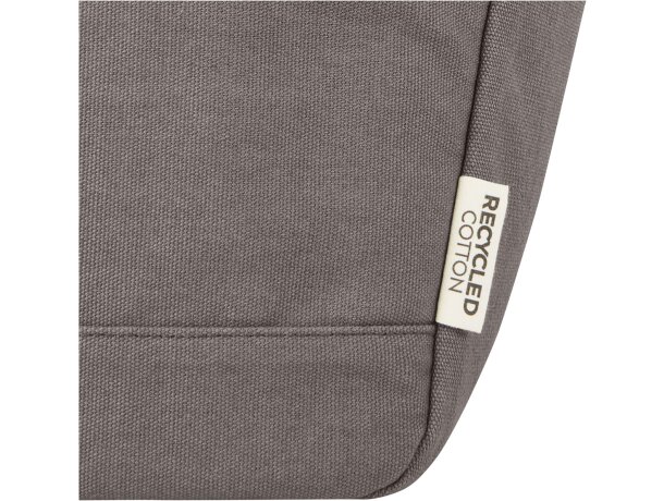 Bolsa térmica Joey 6L algodón reciclado certificado GRS Gris detalle 23