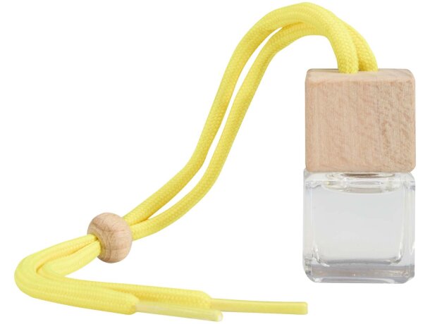 Ambientador de coche Ono en vidrio borosilicato y madera de haya Amarillo detalle 11