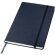 Cuaderno con cierre de banda elástica azul marino personalizado