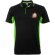 Polo deportivo unisex manga corta Roly Montmelo transpirable Negro intenso/lima detalle 1