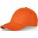 Gorra de 6 paneles Darton personalizadas con detalle de ribete elegante Naranja