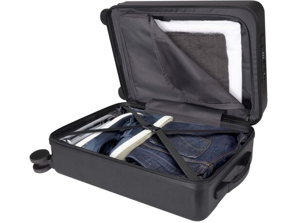 Trolley cabina reciclado GRS Rover Pro con puerto USB Negro intenso detalle 6