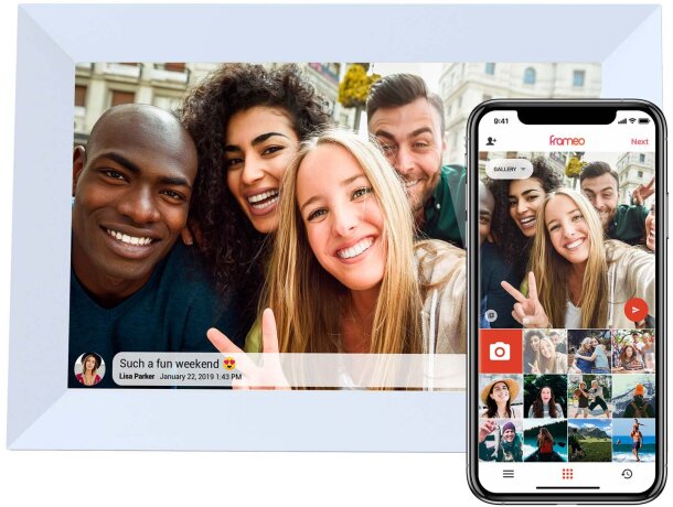 Marco de fotos digital wifi Prixton Prado Frameo 10 pulgadas Blanco detalle 8