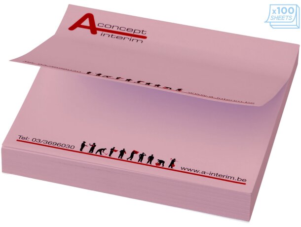 Notas adhesivas Sticky-Mate 75x75 con certificación FSC Rosa claro detalle 15