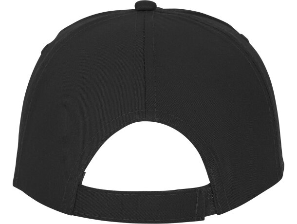 Gorra promocional de 5 paneles con impresión personalizada Negro intenso detalle 70