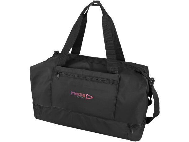 Bolsa de lona reciclada de viaje Trip Aware 42 litros Negro intenso detalle 1