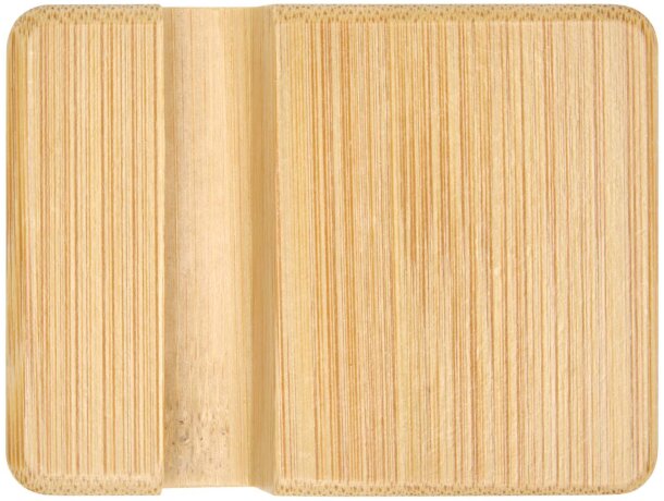 Soporte para teléfono de bambú certificado FSC Ebla Madera detalle 2