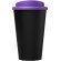 Vaso de plástico con tapa de rosca polipropileno reciclado 350ml Negro intenso/morado detalle 9