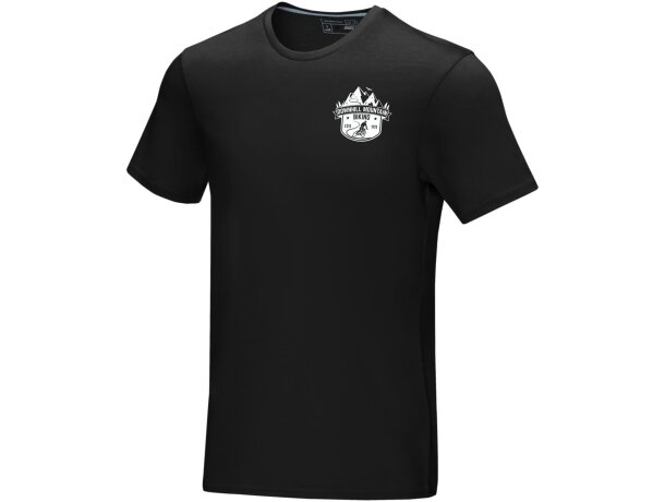 Camiseta orgánica manga corta hombre Azurite Negro intenso detalle 21