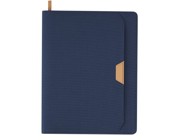 Portafolios A4 Nomumi con poliéster reciclado y papel FSC Azul marino detalle 8