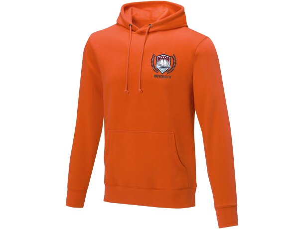 Sudadera con capucha Charon para hombre con interior afelpado Naranja detalle 13