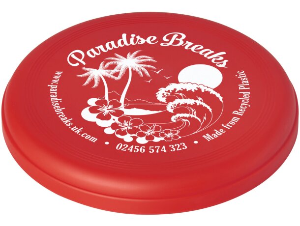 Disco volador reciclado Crest en polipropileno post-consumo Rojo detalle 5