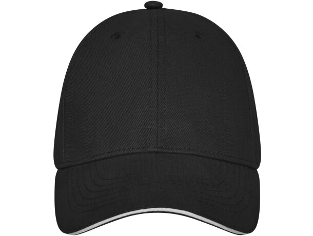 Gorra con ribete de 6 paneles Darton Negro intenso detalle 34