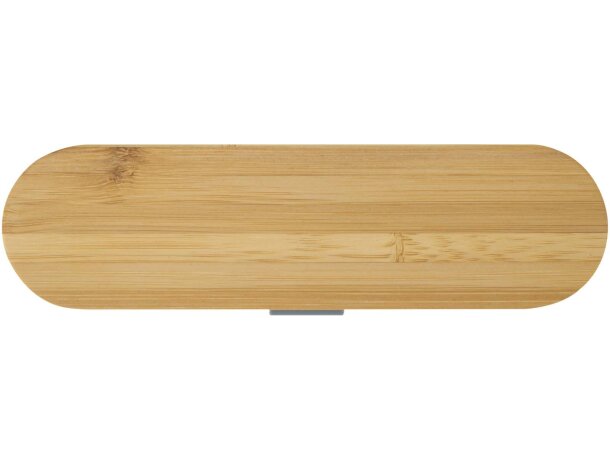 Set cubiertos reutilizables con tapa bambú Runa Gris pizarra detalle 22